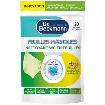 Feuilles magiques nettoyant wc fraicheur agrumes x 20