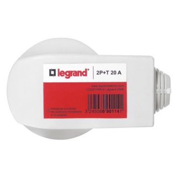 Fiche mâle 2p+t 20A coudé 4600w vrac