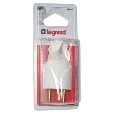 Fiche mâle 2p+t annela blanc blister