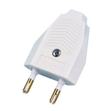 Fiche mâle droite 6a blanc vrac