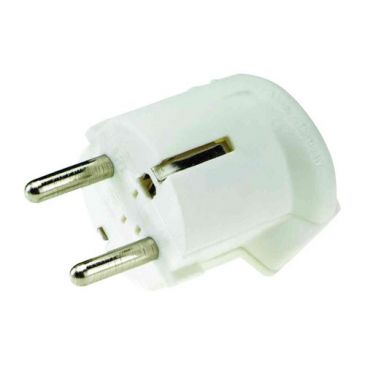 Fiche mâle latérale blanc.2p+t 16a VRAC