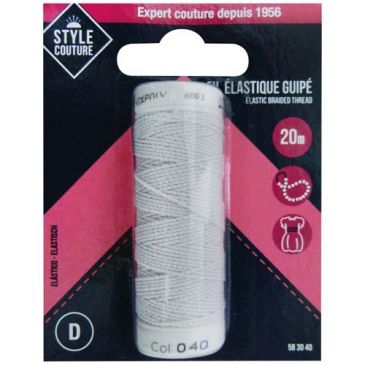 Fil guipe blanc 20m