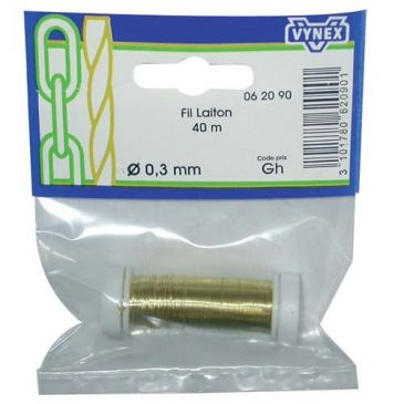 FIl laiton d.0.3mm x40m sc