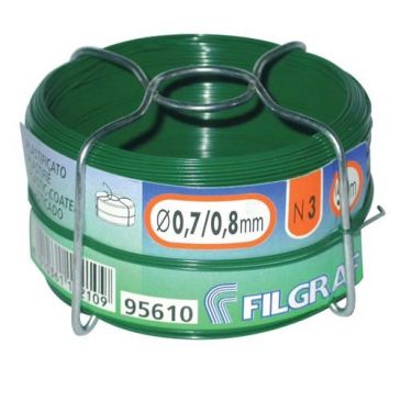 Fil de fer galvanisé revêtu de plastique -Filgraf - N°5 - ép.1 mm - L : 50 