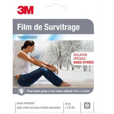 Film de survitrage - fenêtre - transparent - 4 x 1.5 m
