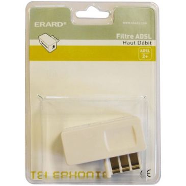 Filtre ADSL - prise T mâle - prise T femelle - RJ11 femelle