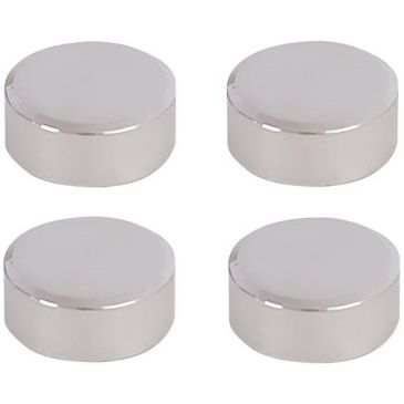 Fixation miroir - ronde - 20 mm - chrômé - lot de 4