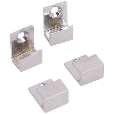 Fixations miroirs u chromées lot de 4