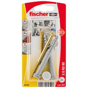 Fixations wc/bidets au sol s 8 rd blister x2