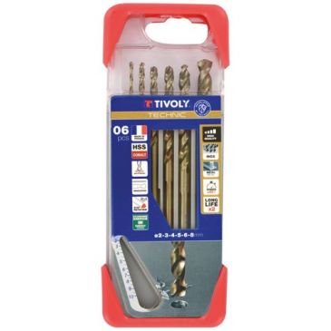 Forets métaux hsse cobalt 5 gradues slr coffret de 6
