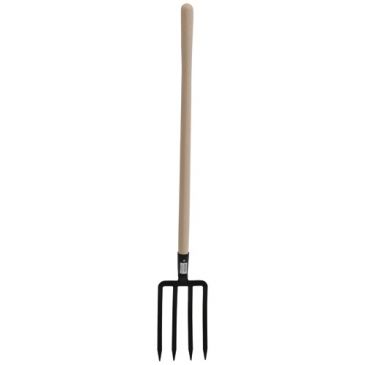 Fourche à bêcher 4 dents manche pomme noire