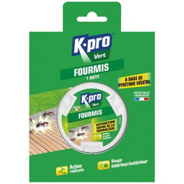 Fourmis gel appât 100% naturel boîte 10g Kapo Vert
