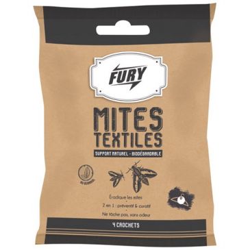 Fury crochets anti mites textiles x 4
