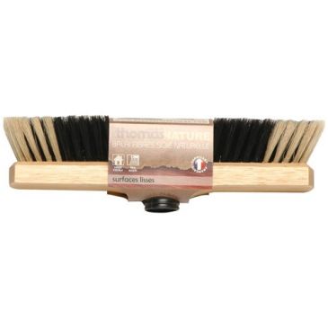 Balai droit - balayage fin - soies de Chine noires - moustache soie de chin