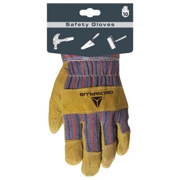 Gant mécanique - Docker - T10 - cuir - croute de bovin et toile