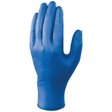 Gant nitrile étanche jetables non poudrés x 100 taille 7/8