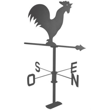 Girouette coq 45 x 74 cm anthracite