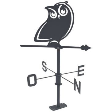 Girouette hibou 45x72.5cm anthracite
