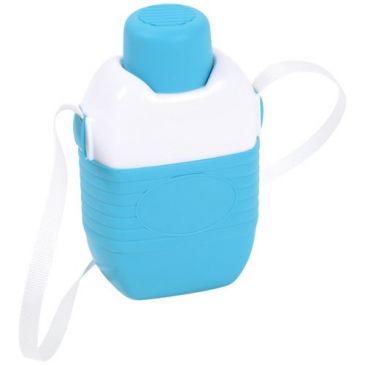 Gourde isotherme 1 L bleu turquoise / blanc