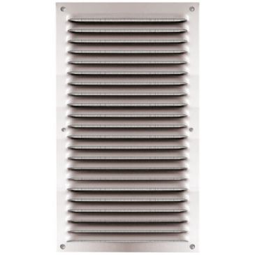 Grille 140 x 250 mm alu anodisé avec moustiquaire