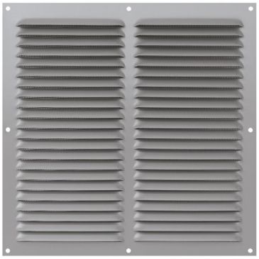 Grille 250 x 250 mm alu anodise avec moustiquaire