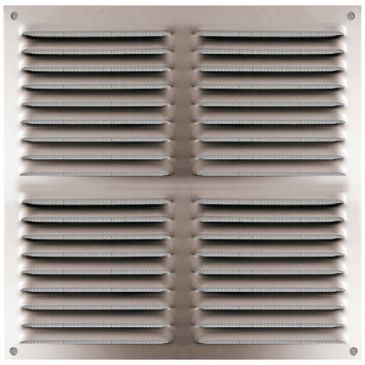 Grille 300 x 300 mm alu anodisé avec moustiquaire