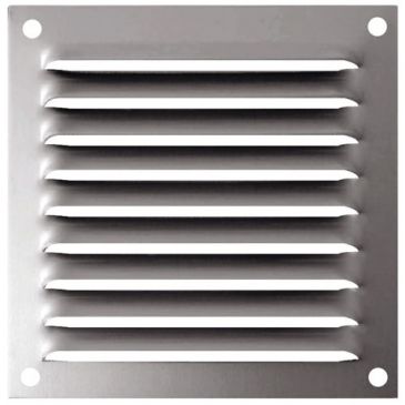 Grille à persiennes en applique avec moustiquaire - L : 100 mm - H : 100 mm