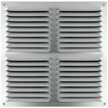 Grille alu anodisé persienne en applique 300x300mm