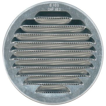 Grille alu ronde persienne ø120 mm