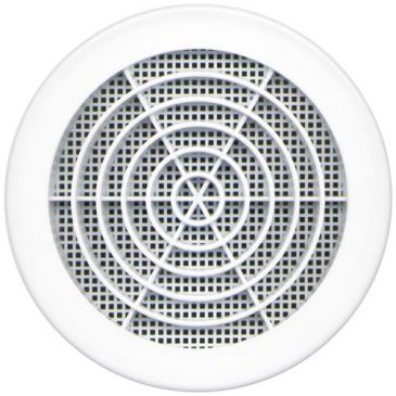 Grille fixe ronde à clipser avec moustiquaire - D147 - blanc