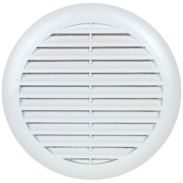 Grille élégance ø 164 mm plastique blanc avec moustiquair