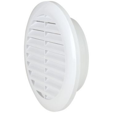 Grille elegance ø138mm plastique blanc avec moustiquaire