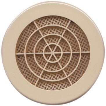 Grille fixe ronde à clipser avec moustiquaire - D123 - sable