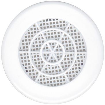 Grille fixe ronde à clipser avec moustiquaire - D103 - blanc