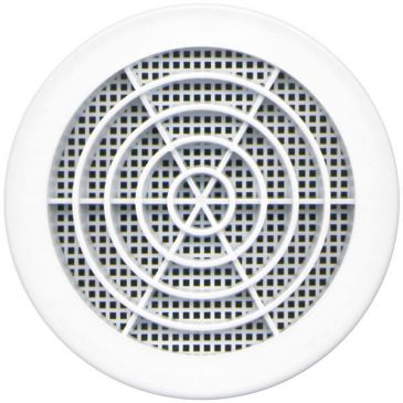 Grille fixe ronde à clipser avec moustiquaire - D123 - blanc