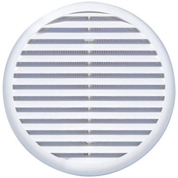 Grille ronde à clips auto-ajustables - D135 - blanc