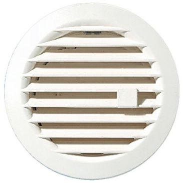Grille ronde réglable à clipser - D130 - blanc