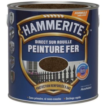 Peinture fer 0,25 L Martelé - Châtaigne
