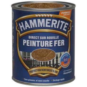 Peinture fer 0,25 L Martelé - Cuivre
