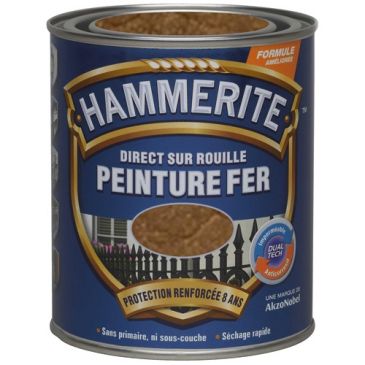 Peinture fer 0,75 L Martelé - Cuivre