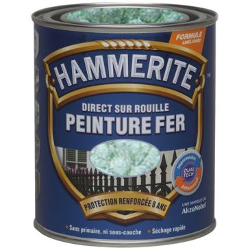 Peinture fer 0,75 L Martelé - Vert Jade
