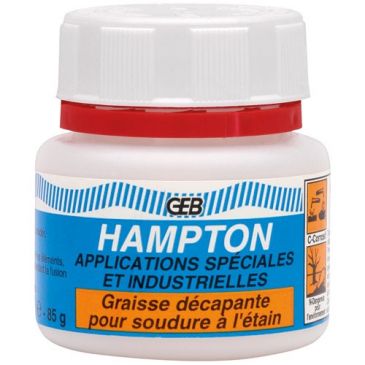 Graisse décapante pour soudure à l'étain - Hampton - boîte 85 g 