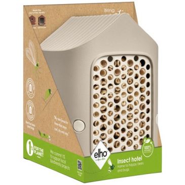 Hotel Cosy pour insectes 18 cm beige champignon
