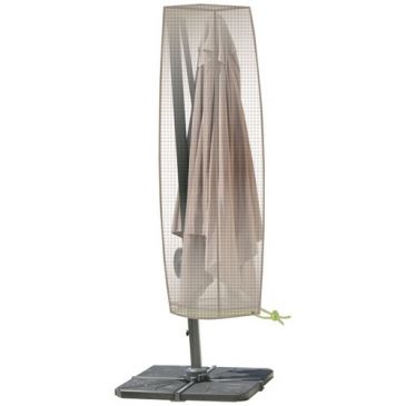 Housse parasol déporté jusqu'à ø 5 m gris mastic opaque