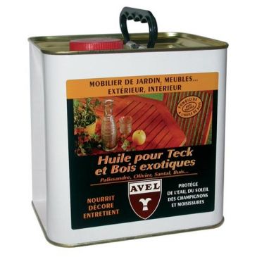 Huile protectrice teck, bois exotique - 2,5 L