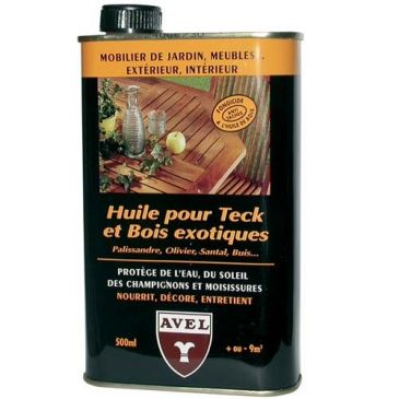 Huile protectrice teck, bois exotique - 500 mL