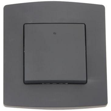 Poussoir simple - 10A - noir