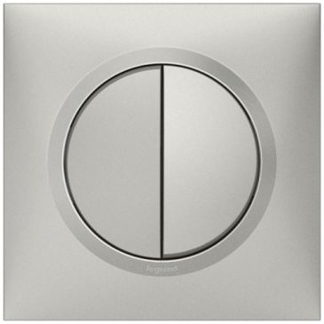Interrupteur double va/vient 10A alu complet Dooxie