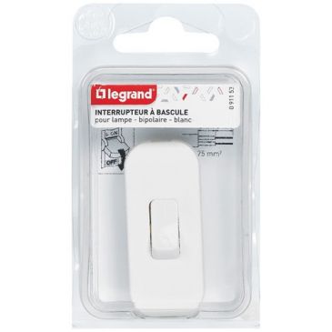 Interrupteur lampe 2a blanc s/c