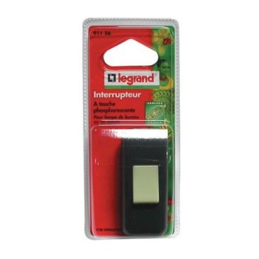 Interrupteur lampe 2a noir s/c